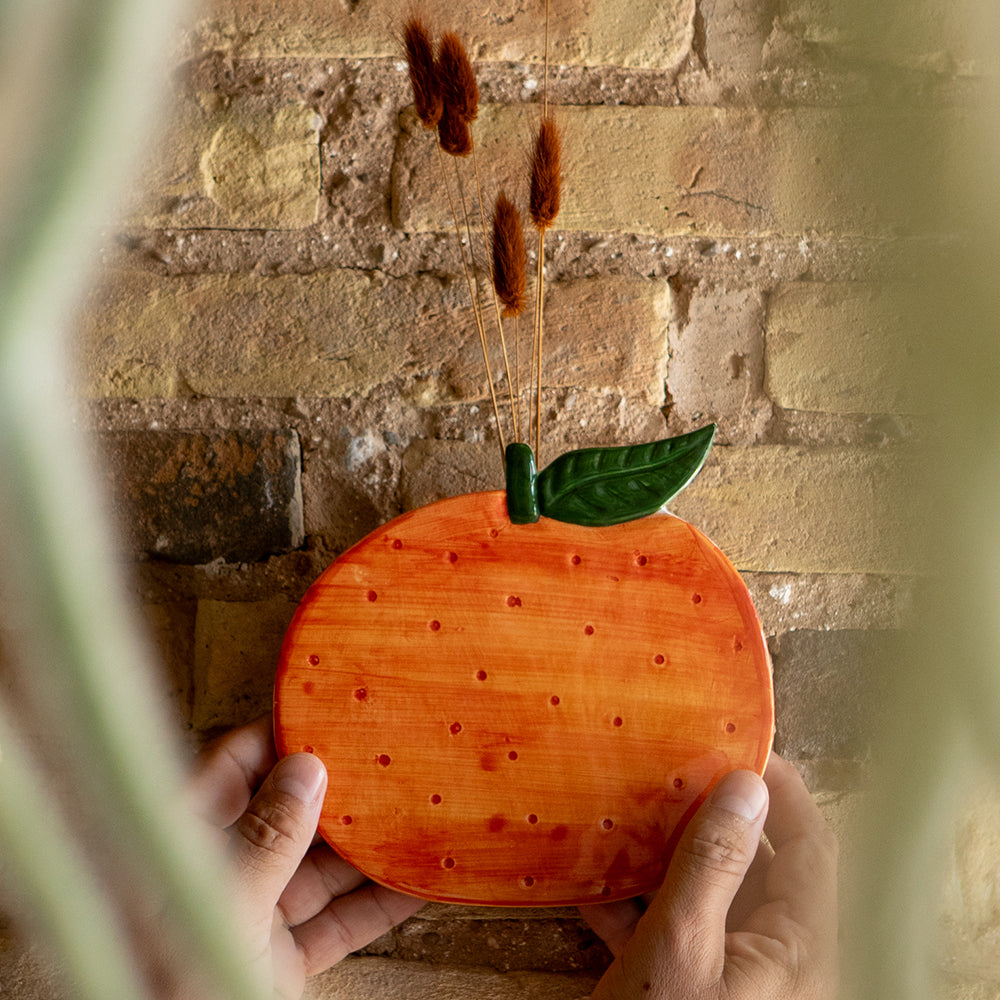 Jarrón colgante: Naranja